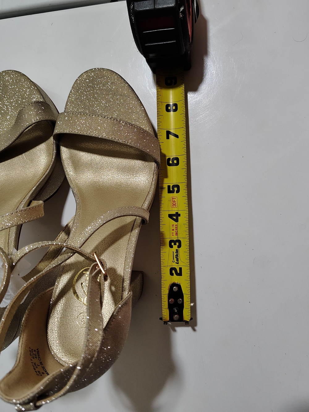 Gold Glitter Open-Toe Women’s Dress Sandals